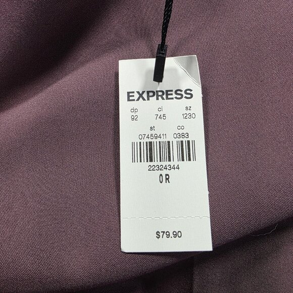 Express Columnist Pants Womens 0R Mauve Ankle Mid Rise Stretch Dress Trousers - Picture 7 of 11